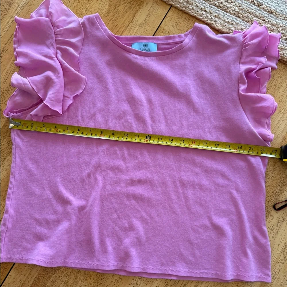 Pink Ruffle Sleeve Top - Picture 5 of 5